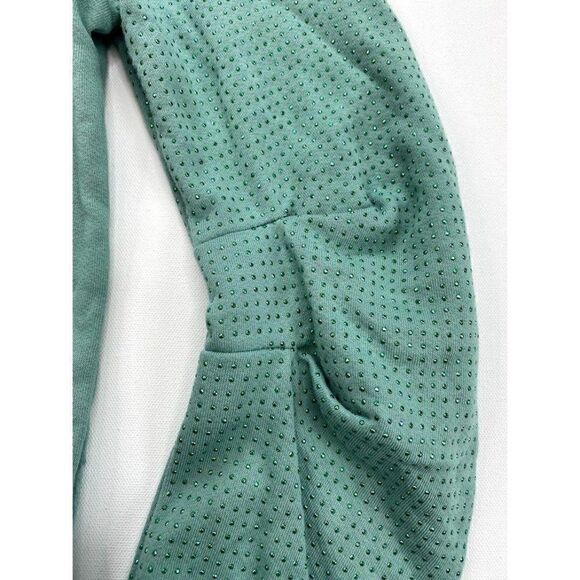 INC Sweatshirt Top XL Sage Green Glitter-Sleeve‎ - Picture 2 of 6